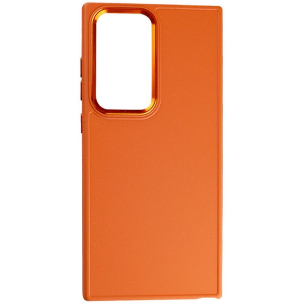 TPU чохол Bonbon Metal Style для для Samsung Galaxy S24 Ultra Помаранчевий / Papaya (269940) 269940 фото