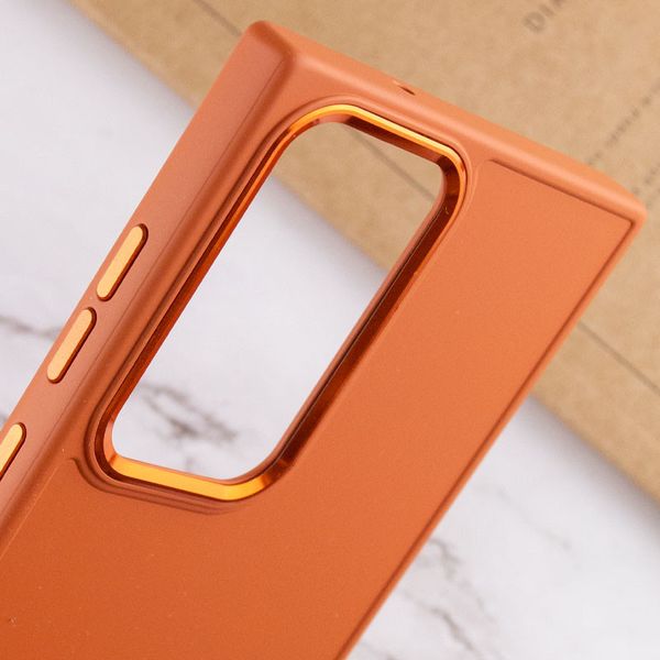 TPU чохол Bonbon Metal Style для для Samsung Galaxy S24 Ultra Помаранчевий / Papaya (269940) 269940 фото