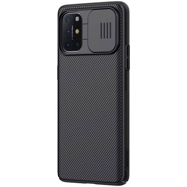 Карбонова накладка Nillkin Camshield (зі шторкою для камери) для OnePlus 8T Чорний / Black (159639) 159639 фото