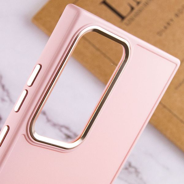 TPU чохол Bonbon Metal Style для для Samsung Galaxy S24 Ultra Рожевий / Light pink (269941) 269941 фото