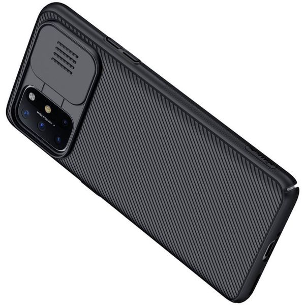 Карбонова накладка Nillkin Camshield (зі шторкою для камери) для OnePlus 8T Чорний / Black (159639) 159639 фото