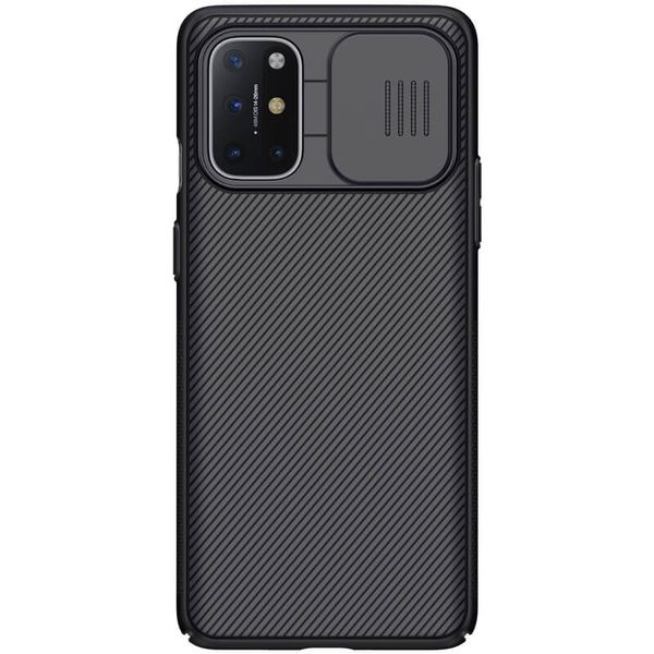 Карбонова накладка Nillkin Camshield (зі шторкою для камери) для OnePlus 8T Чорний / Black (159639) 159639 фото