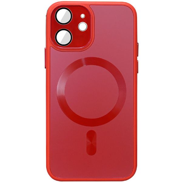 Чохол TPU+Glass Sapphire Midnight with MagSafe для Apple iPhone 12 Червоний / Red (257066) 257066 фото