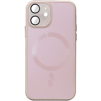 Чохол TPU+Glass Sapphire Midnight with MagSafe для Apple iPhone 12 Рожевий / Pink Sand (257067) 257067 фото