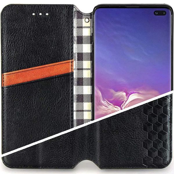 Шкіряний чохол книжка GETMAN Cubic (PU) для Oppo A52 Чорний (231453) 231453 фото