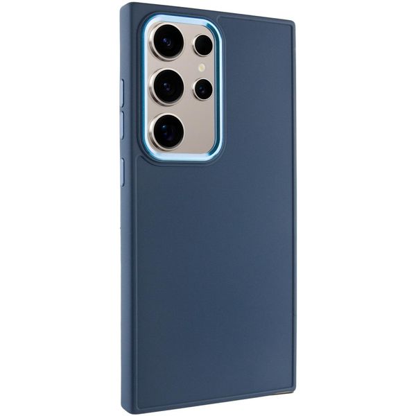 TPU чохол Bonbon Metal Style для для Samsung Galaxy S24 Ultra Синій / Cosmos blue (269942) 269942 фото