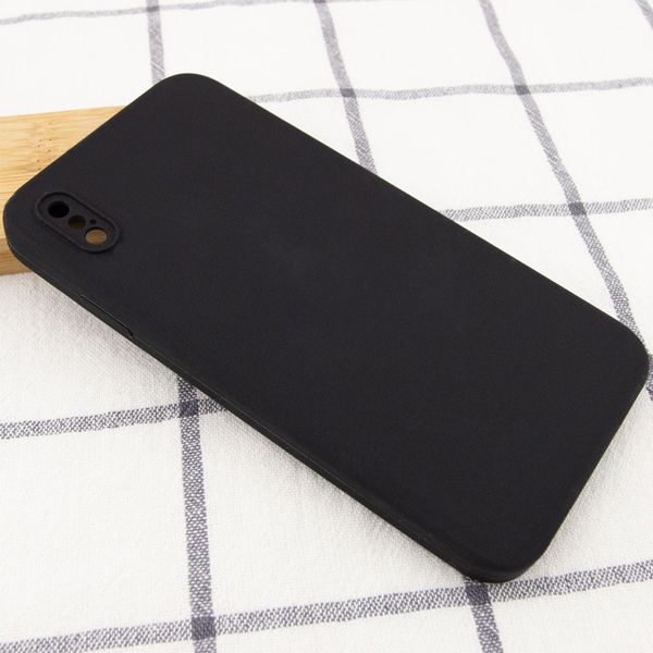 Silicone Case Square Full Camera Protective (AA) NOLOGO для Apple iPhone XS Max (6.5") Черный / Black (285477) 285477 фото