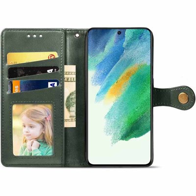 Шкіряний чохол книжка GETMAN Gallant (PU) для Samsung Galaxy S23 FE Зелений (268091) 268091 фото