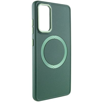 TPU чохол Bonbon Metal Style with MagSafe для Samsung Galaxy S22 Зелений / Army Green (258603) 258603 фото