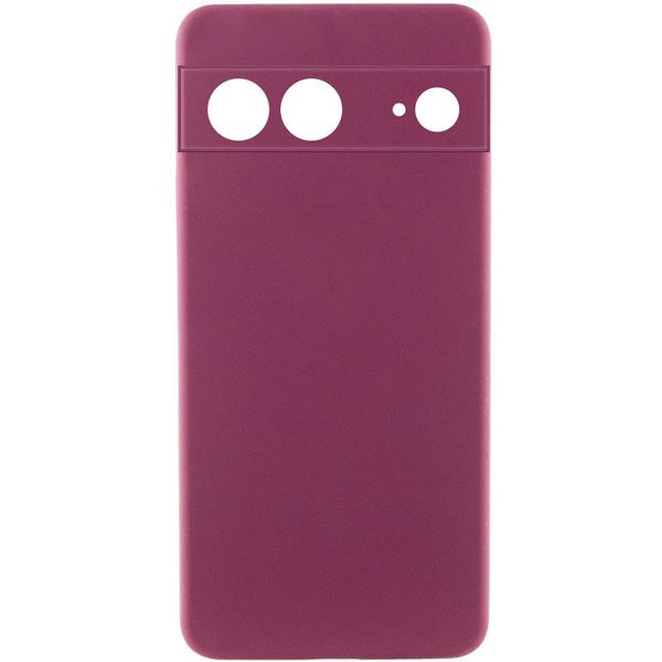 Чохол Silicone Cover Lakshmi Full Camera (AAA) для Google Pixel 7 Бордовий / Plum (263639) 263639 фото