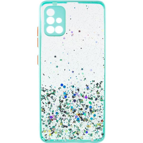 TPU чехол Spangle star с защитой камеры для Samsung Galaxy A51 Бирюзовый (201081) 201081 фото