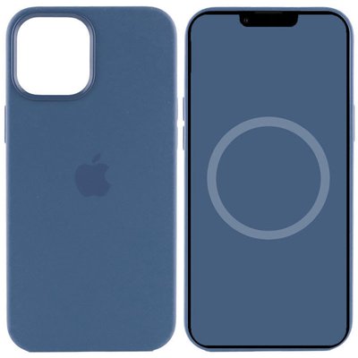 Чехол Silicone case (AAA) full with Magsafe and Animation для Apple iPhone 15 Pro Max (6.7") Синий / Winter blue (265996) 265996 фото