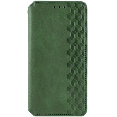 Шкіряний чохол книжка GETMAN Cubic (PU) для Samsung Galaxy S23 FE Зелений (268123) 268123 фото