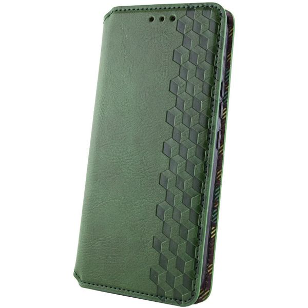 Шкіряний чохол книжка GETMAN Cubic (PU) для Samsung Galaxy S23 FE Зелений (268123) 268123 фото