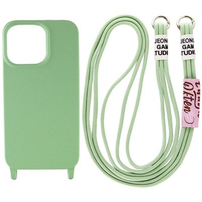 Чохол Cord case з довгим кольоровим ремінцем для Apple iPhone 11 Pro Max (6.5") Зелений / Pistachio (224820) 224820 фото