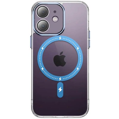 Чохол TPU+PC Colorful with MagSafe для Apple iPhone 12 Blue (255364) 255364 фото