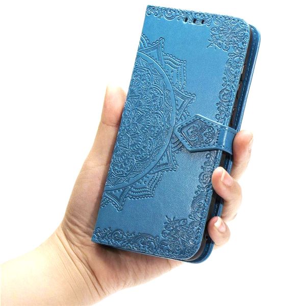 Шкіряний чохол (книжка) Art Case з візитницею для Realme 6 Синій (127816) 127816 фото