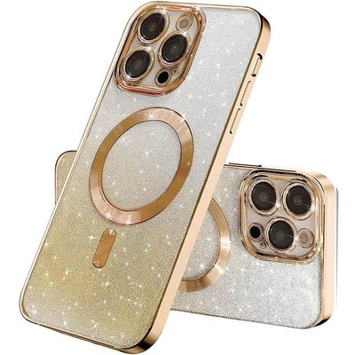 TPU чохол Delight case with MagSafe з захисними лінзами на камеру для Apple iPhone 12 Pro Золотий / Gold (261322) 261322 фото