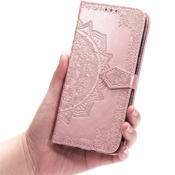 Кожаный чехол (книжка) Art Case с визитницей для Realme 6 Розовый (127814) 127814 фото