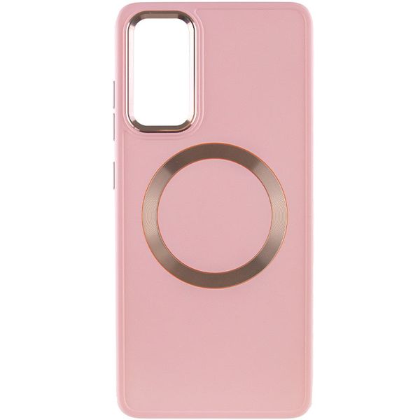 TPU чохол Bonbon Metal Style with MagSafe для Samsung Galaxy S22 Рожевий / Light Pink (258606) 258606 фото