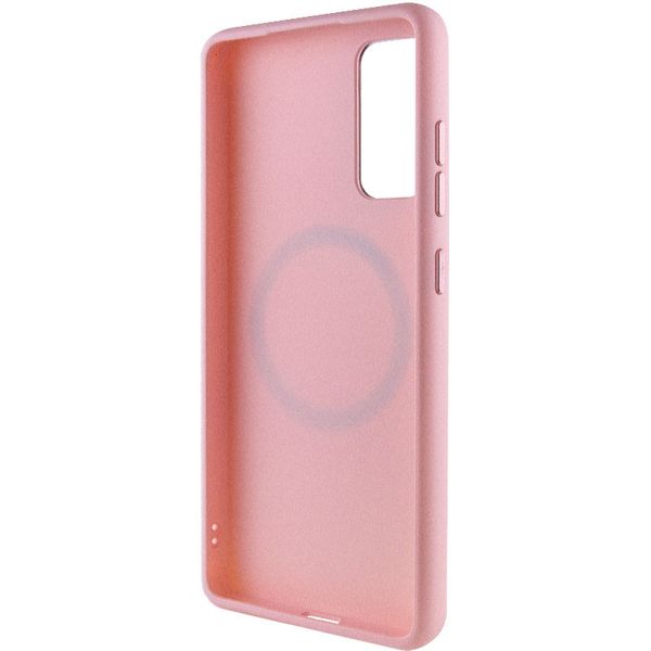 TPU чохол Bonbon Metal Style with MagSafe для Samsung Galaxy S22 Рожевий / Light Pink (258606) 258606 фото