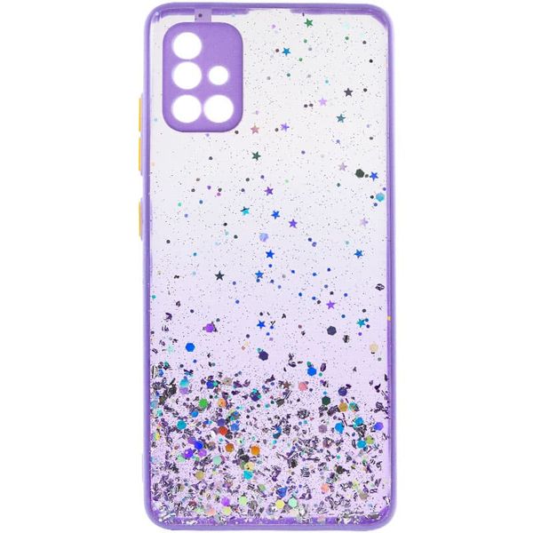 TPU чохол Spangle star з захистом камери для Samsung Galaxy A51 Бузковий (201084) 201084 фото