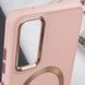 TPU чохол Bonbon Metal Style with MagSafe для Samsung Galaxy S22 Рожевий / Light Pink (258606) 258606 фото 5