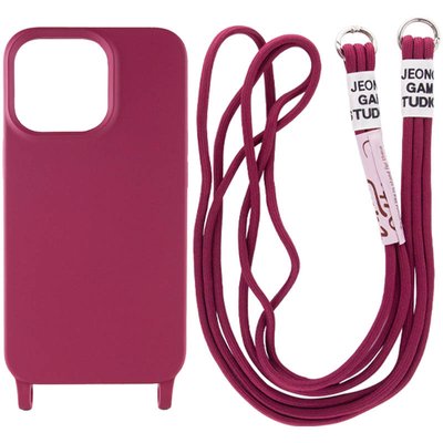 Чохол Cord case з довгим кольоровим ремінцем для Apple iPhone 11 Pro Max (6.5") Червоний / Rose Red (224822) 224822 фото