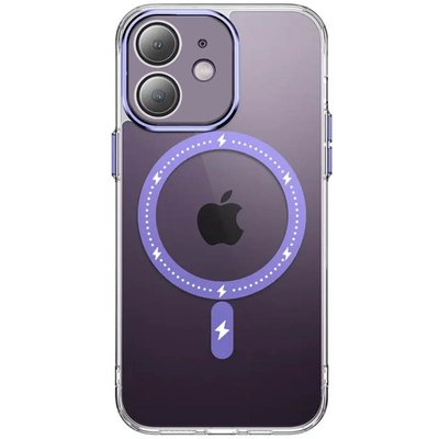 Чохол TPU+PC Colorful with MagSafe для Apple iPhone 12 Purple (255367) 255367 фото