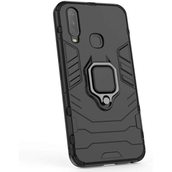 Ударостійкий чохол Transformer Ring for Magnet для для Vivo Y15 / Y17 Чорний / Soul Black (112263) 112263 фото