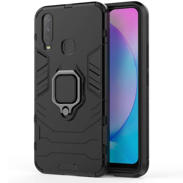 Ударостійкий чохол Transformer Ring for Magnet для для Vivo Y15 / Y17 Чорний / Soul Black (112263) 112263 фото