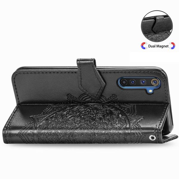 Шкіряний чохол (книжка) Art Case з візитницею для Realme 6 Pro Чорний (127825) 127825 фото