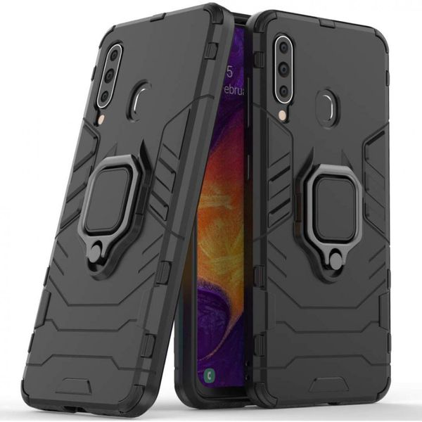 Ударостійкий чохол Transformer Ring for Magnet для для Vivo Y15 / Y17 Чорний / Soul Black (112263) 112263 фото