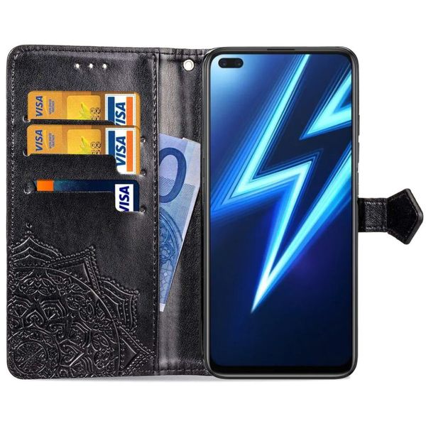 Шкіряний чохол (книжка) Art Case з візитницею для Realme 6 Pro Чорний (127825) 127825 фото